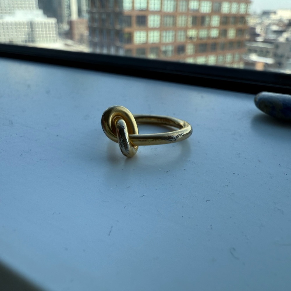 Celine Gold and Silver Twist Ring - Picture 7 of 8